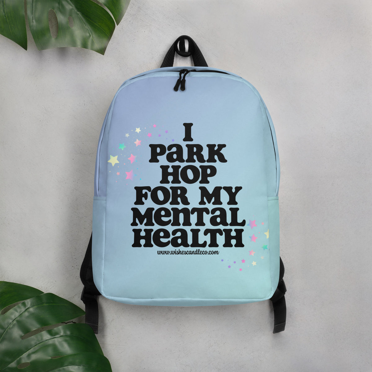 A minimalist backpack for any occasion Blue I Park Hop For My Mental Health Minimalist Backpack  main image 4