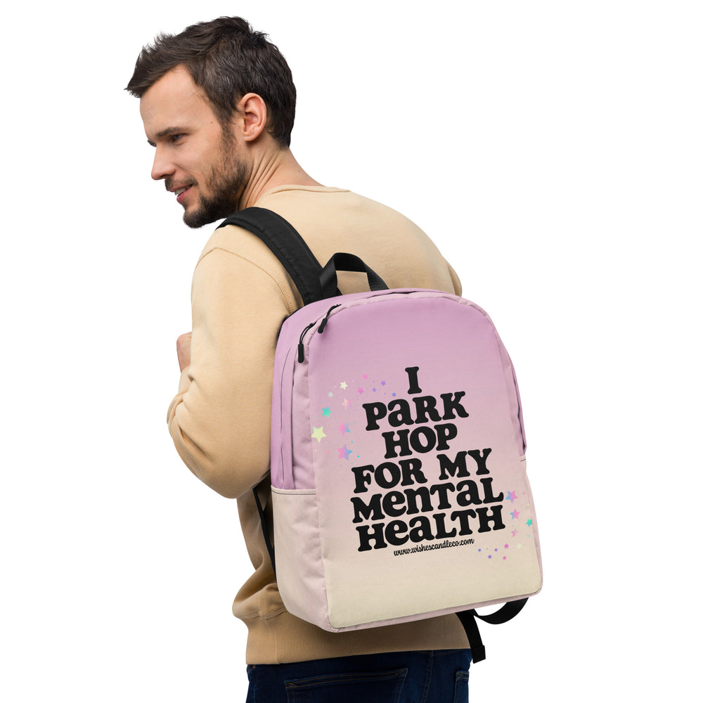 Pink I Park Hop For My Mental Health Minimalist Backpack