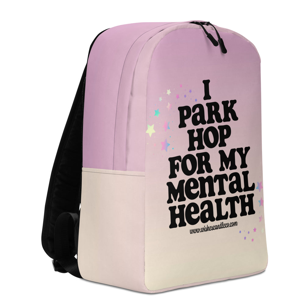 Pink I Park Hop For My Mental Health Minimalist Backpack